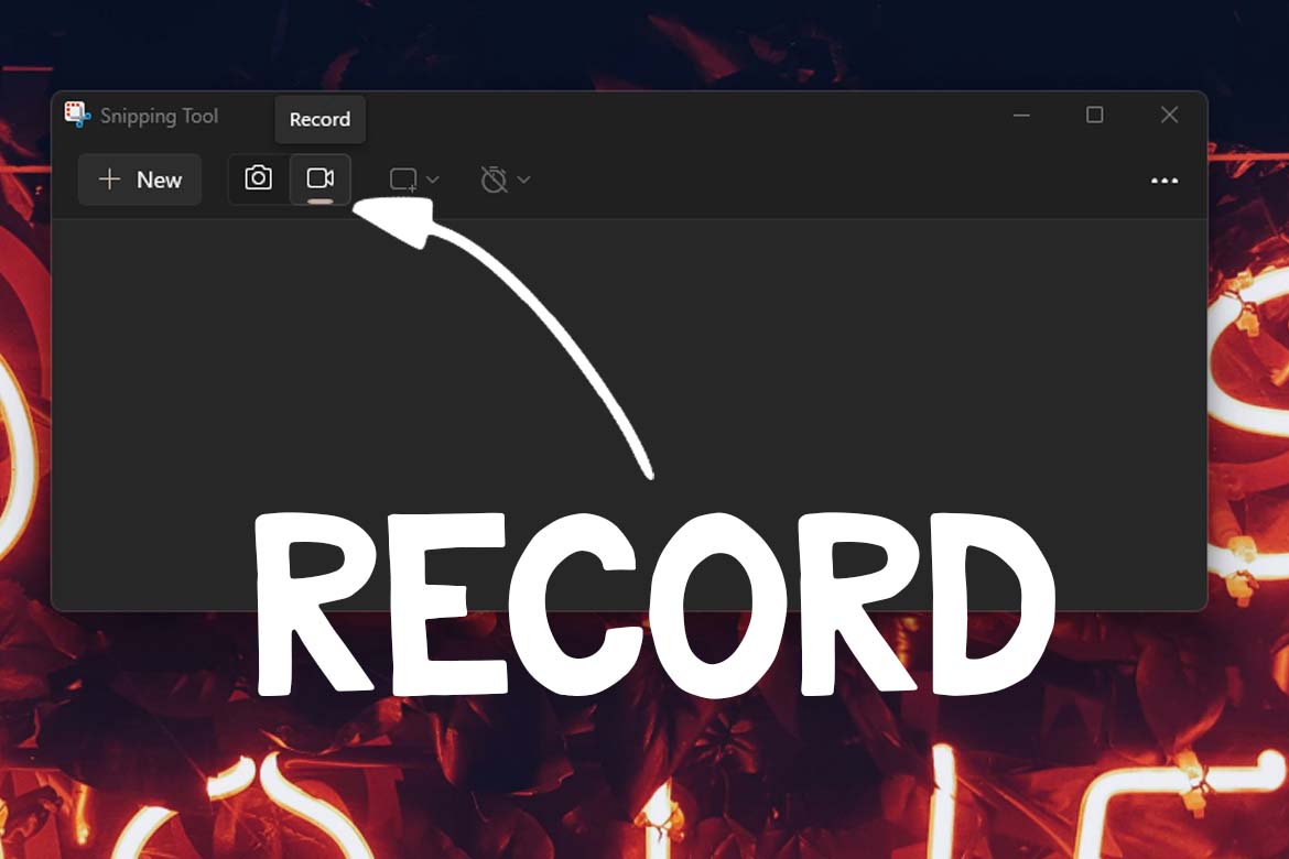 Screen recording in Snipping Tool windows 11